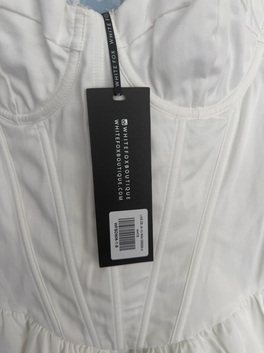 NWT White Fox Boutique White Corset Mini Dress - Picture 5 of 8
